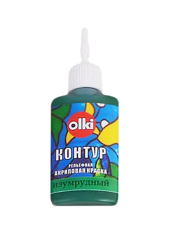 Рельефная акриловая краска Контур (Изумрудный), 20 мл