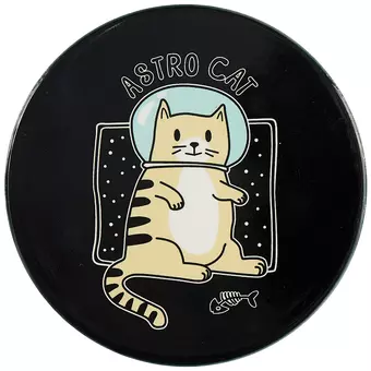 Подставка под кружку Кот-космонавт Astro cat (керамика) (11 см) (ПВХ бокс) (12-07671-N4)