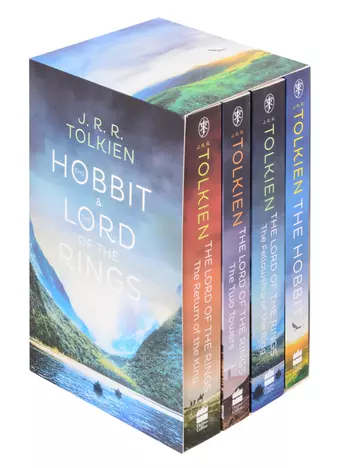 цена Толкин Джон Рональд Руэл The Hobbit & The Lord of the Rings. Boxed Set (комплект из 4 книг)