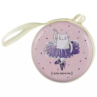 Монетница на молнии Kitty ballerina (7см) (металл) (ПВХ бокс)