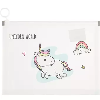 Папка на молнии «Unicorn world», А5