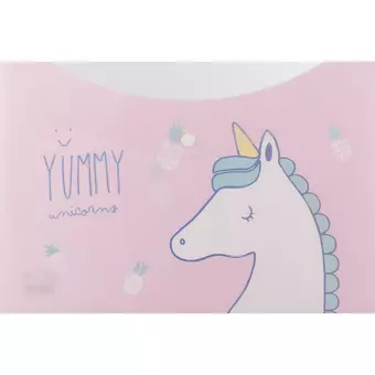 Папка-конверт «Pastel unicorn», А4