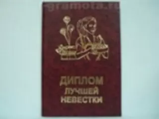 Диплом лучшей невестки (AE0000335) (Мастер)