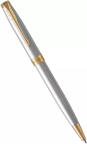 Ручка шариковая Parker, Sonnet Stainless Steel GT, подарочная черная