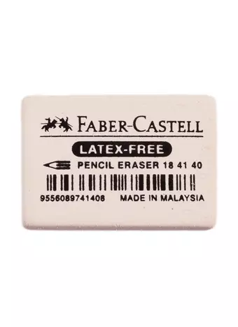 цена Ластик latex-free, прямоугольный, синтетический каучук, 37*25*7мм, Faber-Castell