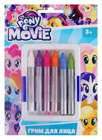 Карандаши гримировальные цветные My Little Pony (6 тон.) (88794) (3+) (коробка) (упаковка)