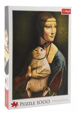 Пазл Дама с кошкой (Lady with a Cat), 1000 деталей. 68,3х48 см.