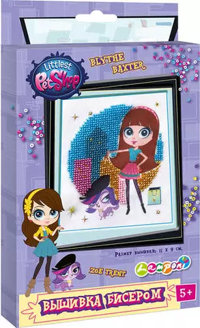 Набор для детского творчества Набор д/вышивания бисером Littlest Pet Shop