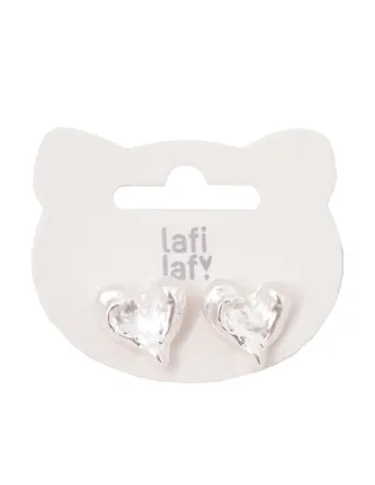 Сережки Сердечки (2шт) (латунь) (12-253004-С56) (Lafilaf)