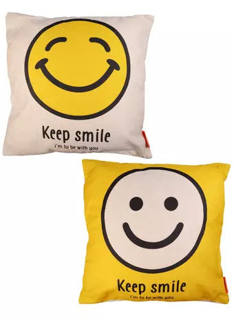 Подушка Смайлы Keep Smile (ткань) (43х43)