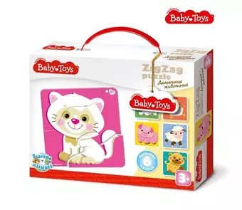 Пазл MAXI BABY TOYS ЗИГЗАГ Домашние животные 18эл.