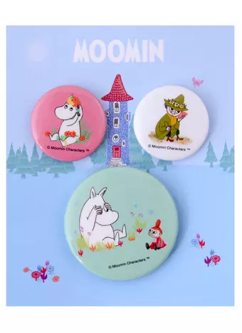 Набор значков MOOMIN Муми-дом (металл) (2 шт 25мм, 1 шт 38мм)