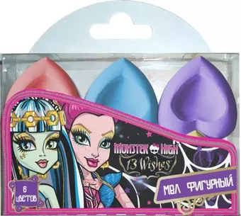 Мел Centrum Monster High (фигурный, цветн.) 6 шт. в блистере 85186