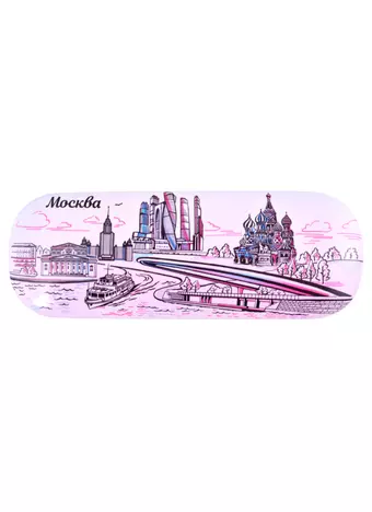 Чехол для очков Москва.Зарядье Москва-сити ХВБ рис. (322-19K42)