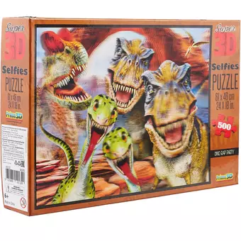 Пазл Super 3D, Дино селфи (Dino Selfie ) 500 эл.,61*46см.