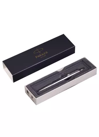 Ручка шариковая Parker, Jotter Premium Stainless Steel Diagonal CT, подарочная синяя