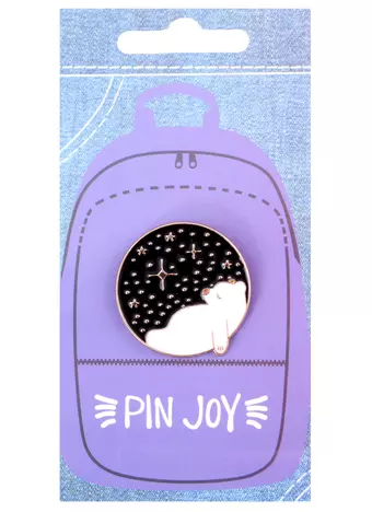 Значок Pin Joy Белый медведь и звезды (металл ) (12-08599-938)