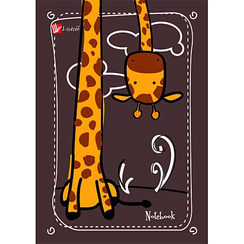 Мода и стиль. Любопытный жираф КНИГИ ДЛЯ ЗАПИСЕЙ А6 (7БЦ) - фото 1