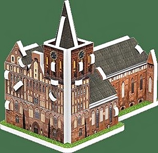Сборная модель, 3D пазл Кафедральный собор, 11 дет., 7,2*4*6 см - фото 1