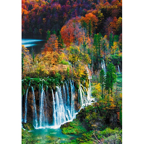 Пейзаж. Лесной водопад (А4, 60 л.) ТЕТРАДИ А4 (евроспираль) 60Л. Обложка: без отделки - фото 1