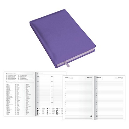 Ежедневник Amethyst недатированный, А6, 136 листов, фиолетовый - фото 1