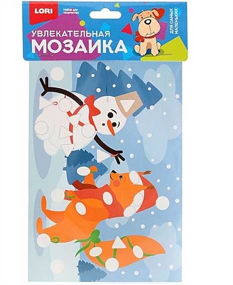 Увлекательная мозаика (набор малый) "Белочка и снеговик" - фото 1