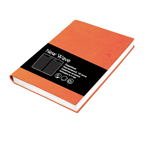 Ежедневник New Wave недатированный, А6+, 136 листов, оранжевый - фото 1