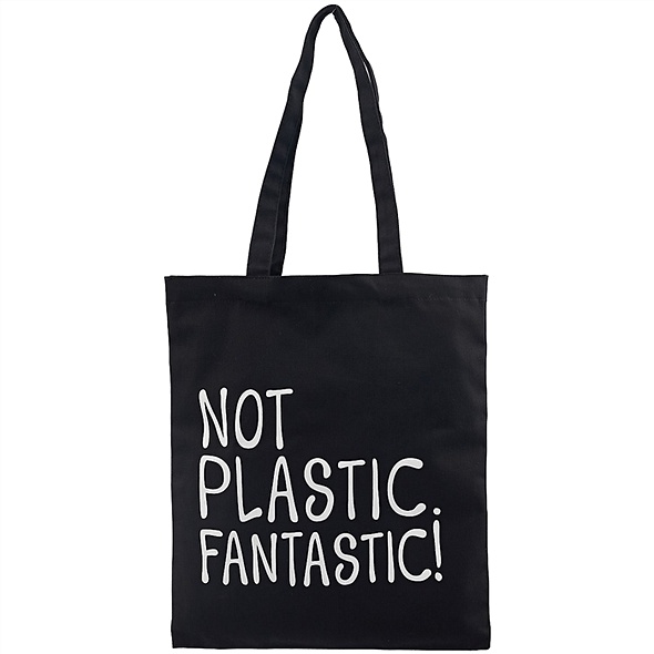 Сумка "Not Plastic. Fantastic!", черная, 40 х 35 см - фото 1