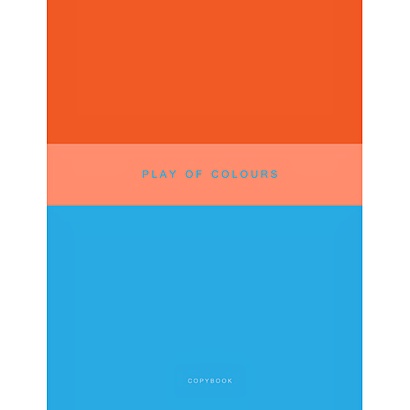 Неоновый дуэт. Голубой и оранжевый ТЕТРАДИ А4 (*скрепка) 48Л. Обложка: пантонная печать - фото 1