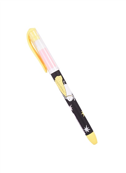 Ручка гелевая синяя "Yellow clip", 0,5 мм - фото 1