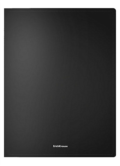 Папка с бок. прижимом А4 "Matt Classic" пластик, черная, ErichKrause - фото 1