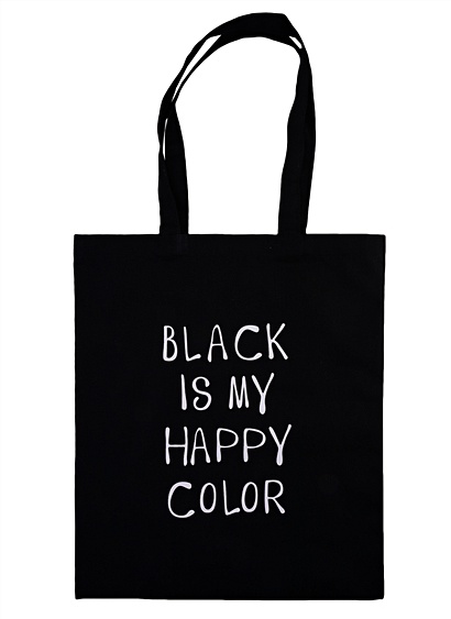 Сумка "Black is my happy color", 40х32 см - фото 1