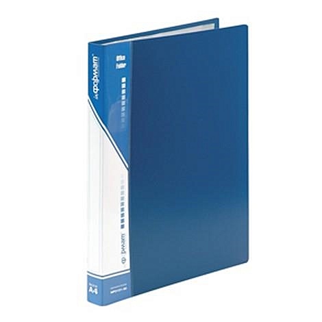 Папка, inФормат, А4, пружинный скоросшиватель, с торцевым и внутренним карманом, синяя - фото 1