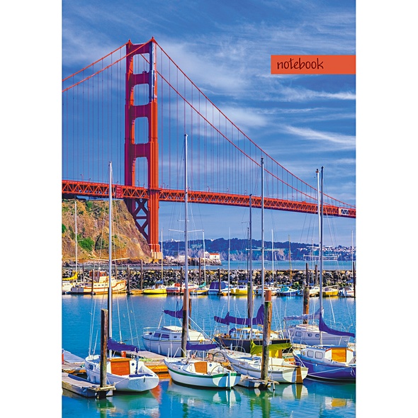 Мост в Сан-Франциско КНИГИ ДЛЯ ЗАПИСЕЙ А4 (7БЦ) - фото 1