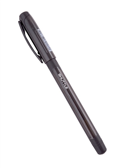 Ручка гелевая черная "Shuttle" 0,5мм, игольч.стержень, Berlingo - фото 1