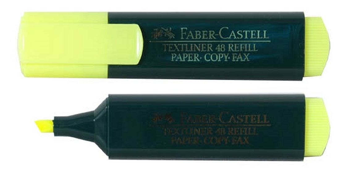 Текстовыделитель 1548 желтый, флюор., Faber-Castell - фото 1