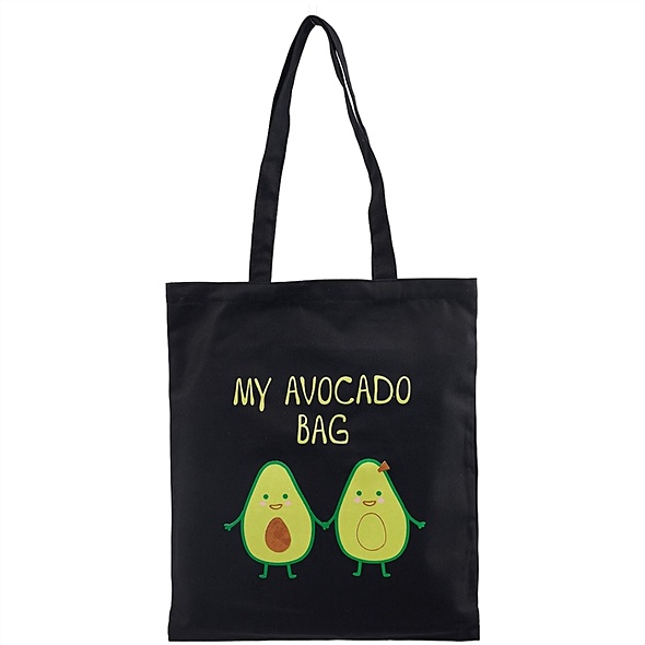 Сумка "My avocado bag", черная, 40 х 32 см - фото 1