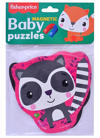 Мягкие магнитные Baby puzzle Fisher-Price "Енот и лисица" - фото 1