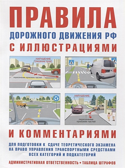 Правила дорожного движения РФ с иллюстрациями и комментариями. Ответственность водителей (таблица штрафов и наказаний) - фото 1