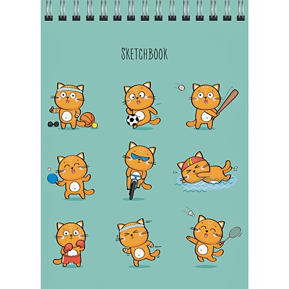Скетчбук «День кота», А6, 40 листов - фото 1