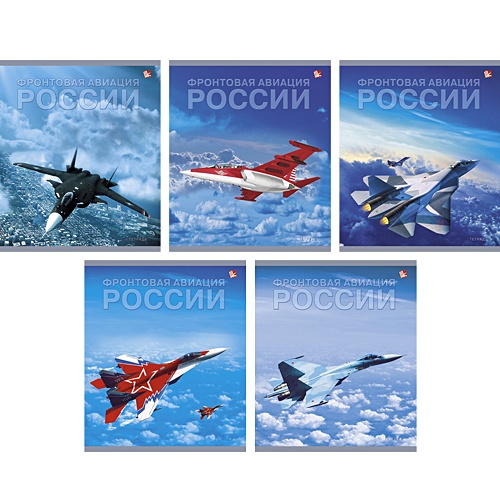 Тетрадь в клетку «Фронтовая авиация России»‎, А5, 96 листов - фото 1
