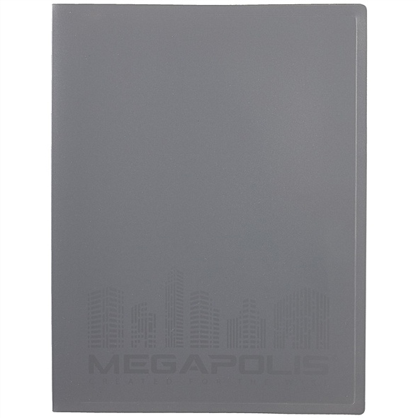 Папка 40ф А4 "MEGAPOLIS" пластик, серый, Erich Krause - фото 1
