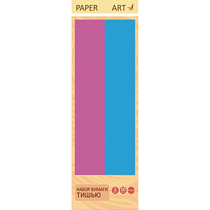 Набор цветной бумаги Раper Art, 10 листов, розовый и насыщенно-голубой - фото 1