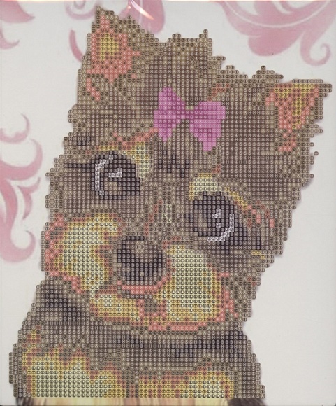 Алмазная мозаика с мольбертом "Милый щенок", 21х25 см, 1 дизайн, частичная выкладка - фото 1