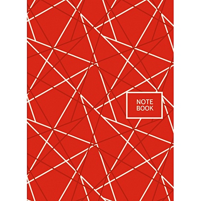 Офисный стиль. Геометрия (красный) (А6, 64 л.) КНИГИ ДЛЯ ЗАПИСЕЙ А6 (7БЦ) - фото 1