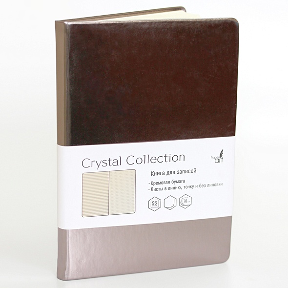 Книга для записей Crystal Collection, А5, 96 листов, платиново-серый - фото 2