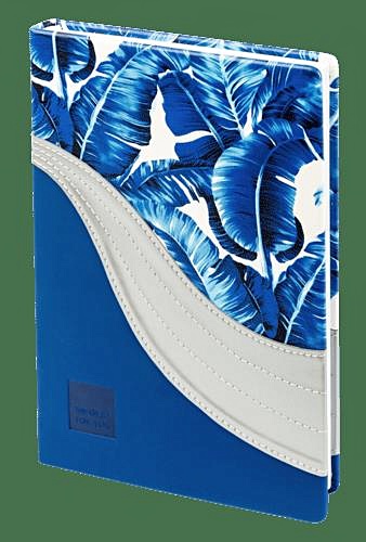 Ежедневник А5 96л "Wave" синий, иск.кожа, тв.переплет, In Folio - фото 1