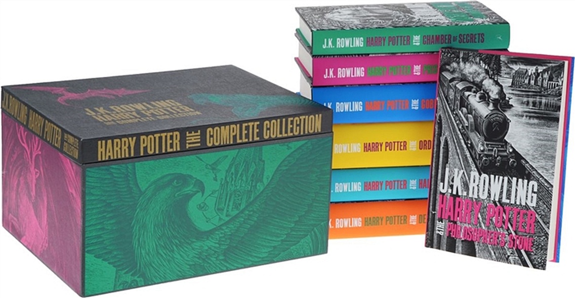Harry Potter The Complete Collection Adult Box Set (комплект из 7 книг) - фото 1