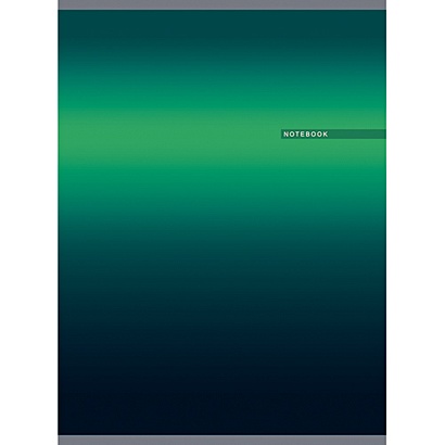 Зеленый градиент (80л., клетка) ТЕТРАДИ А4 (*скрепка) 80Л. Обложка: high-class - фото 1