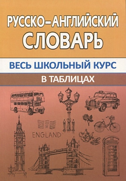 Русско-английский словарь. Весь школьный курс в таблицах - фото 1